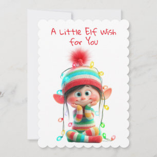 Enchanted Elf   North Pole Christmas Magic Holiday Card