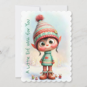 Enchanted Elf North Pole Christmas Magic Holiday Card