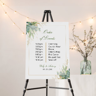 Enchanted Emerald Leaves Botanical Itinerary Sign