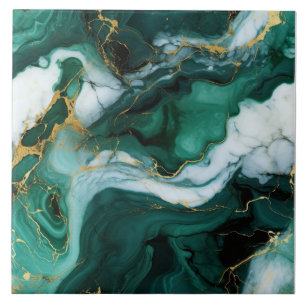 Enchanted Emerald Swirl Tile