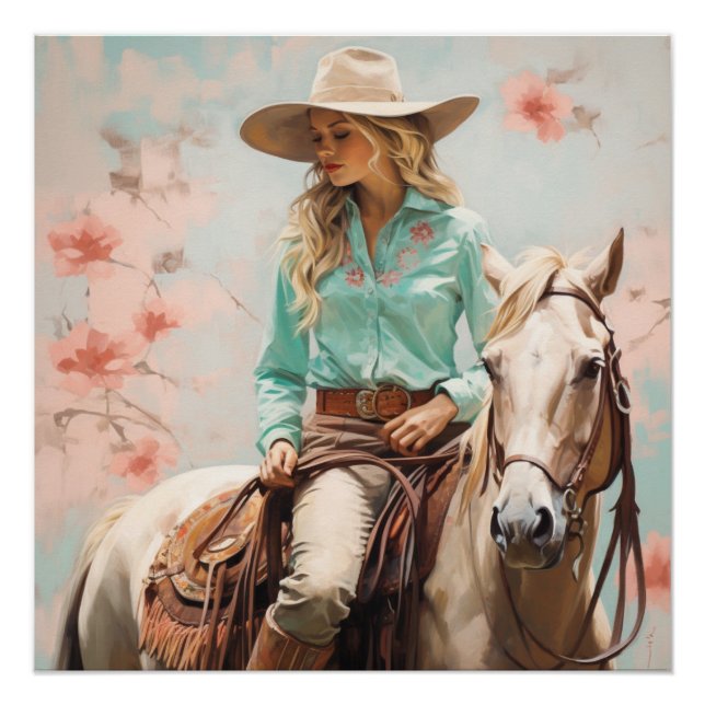 Enchanted Equestrian: Cowgirl Wall Art (Front)
