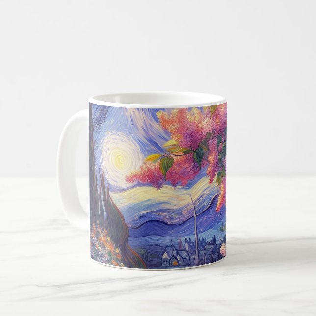  “Enchanted Evening Blossoms” Coffee Mug (Front Left)