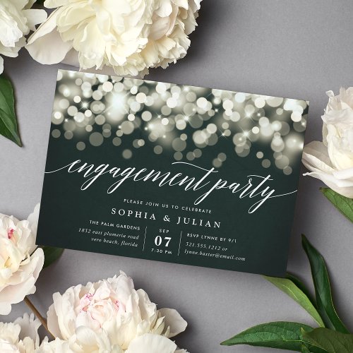 Enchanted Evening  Engagement Party Invitation