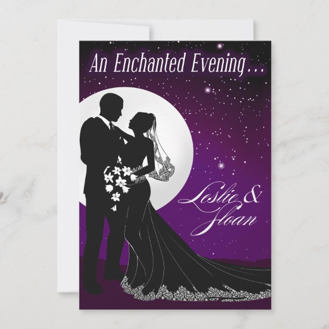 Enchanted Evening Nighttime Wedding Invitation (Front)