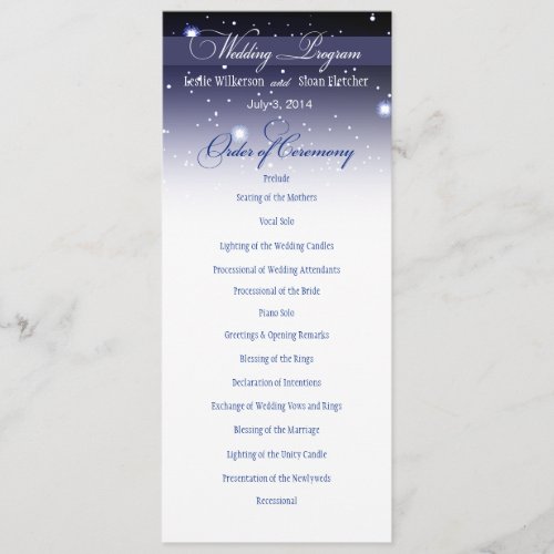 Enchanted Evening Nighttime Wedding Program