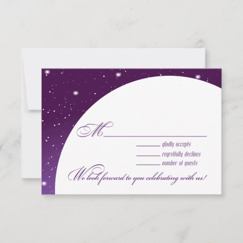 Enchanted Evening Nighttime Wedding RSVP Response