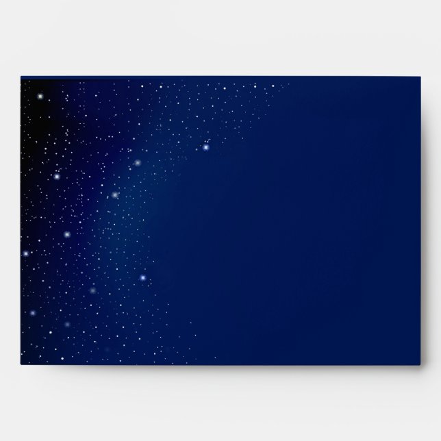 Enchanted Evening Nighttime Wedding Starry Night Envelope (Front)