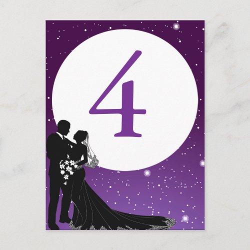 Enchanted Evening Nighttime Wedding Table Card