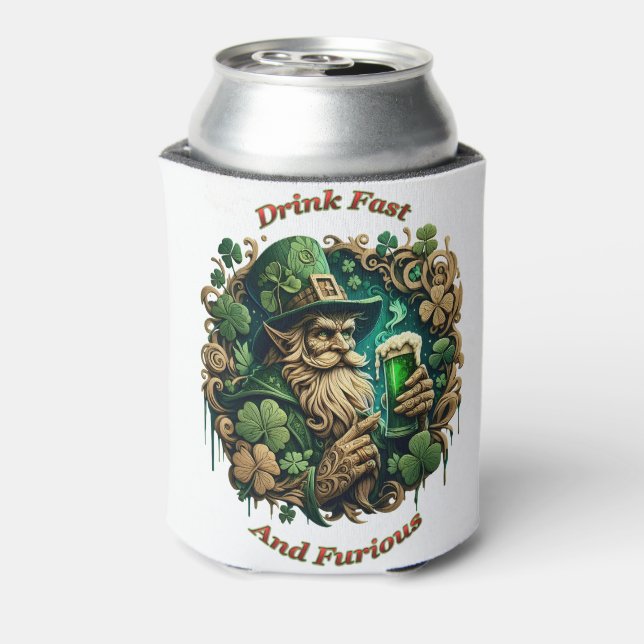 Enchanted Evening of Ale A Leprechauns Toast  Can Cooler (Can Back)