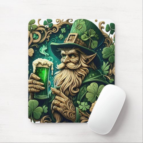 Enchanted Evening of Ale A Leprechauns Toast  Mouse Pad