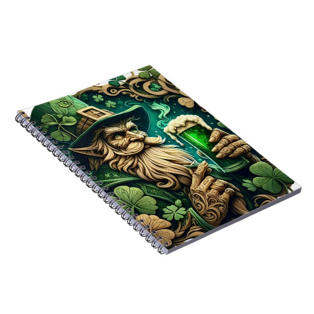 Enchanted Evening of Ale A Leprechauns Toast  Notebook (Right Side)