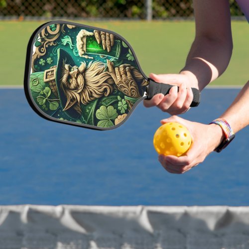 Enchanted Evening of Ale A Leprechauns Toast  Pickleball Paddle