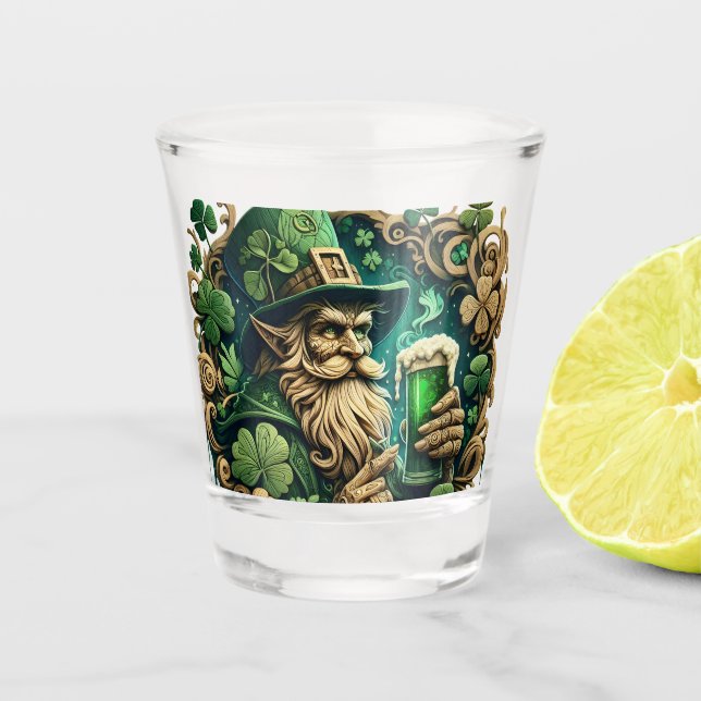 Enchanted Evening of Ale A Leprechauns Toast  Shot Glass (Front)