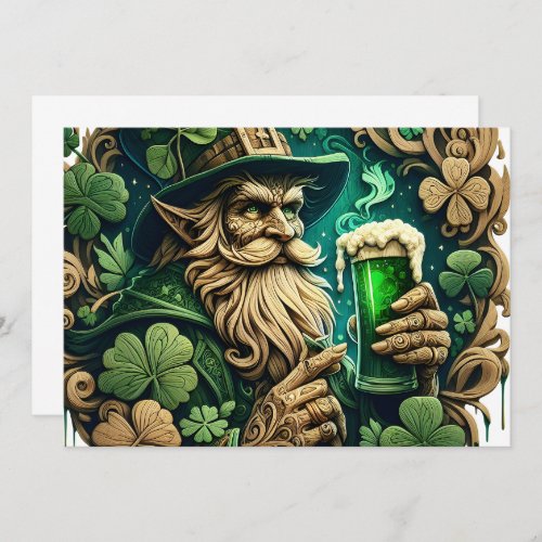 Enchanted Evening of Ale A Leprechauns Toast  Thank You Card