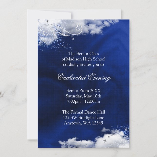 Enchanted Evening Prom Formal Invitations (Front)