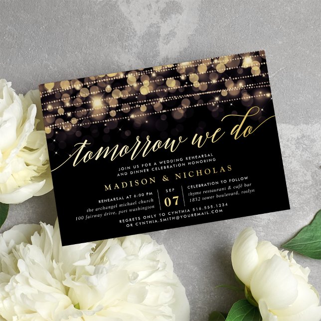 Enchanted Evening | Rehearsal Dinner Foil Invitation (Creator Uploaded)