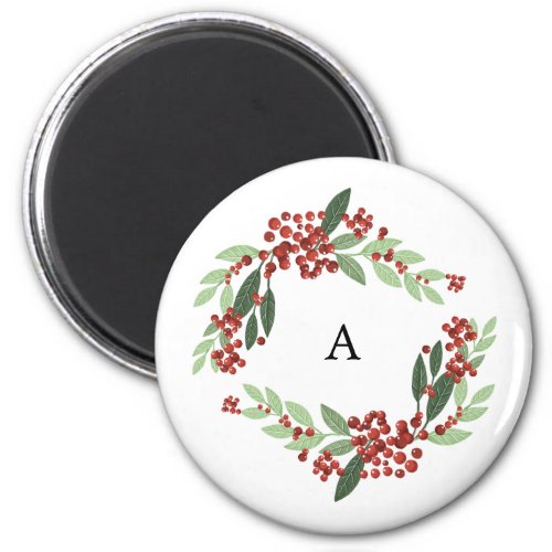 Enchanted Evergreen Elegance Christmas Magnet