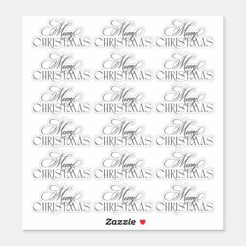 Enchanted Evergreen Elegance Christmas Sticker