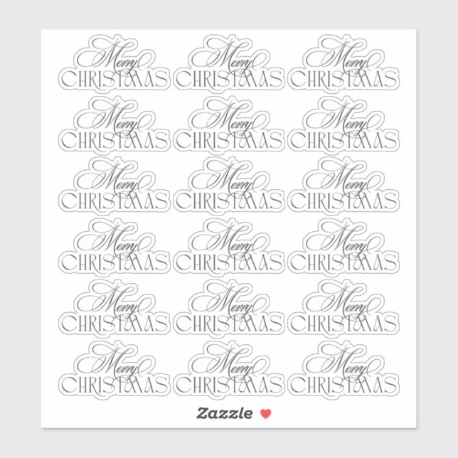 Enchanted Evergreen Elegance Christmas Sticker (Sheet)