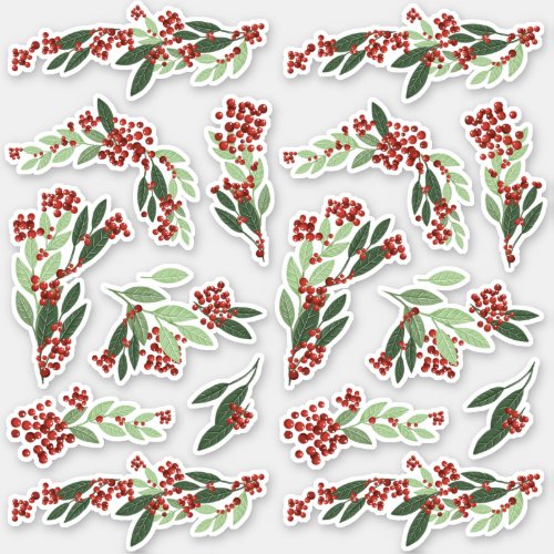 Enchanted Evergreen Elegance Christmas Sticker