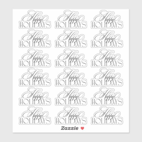 Enchanted Evergreen Elegance Christmas Sticker