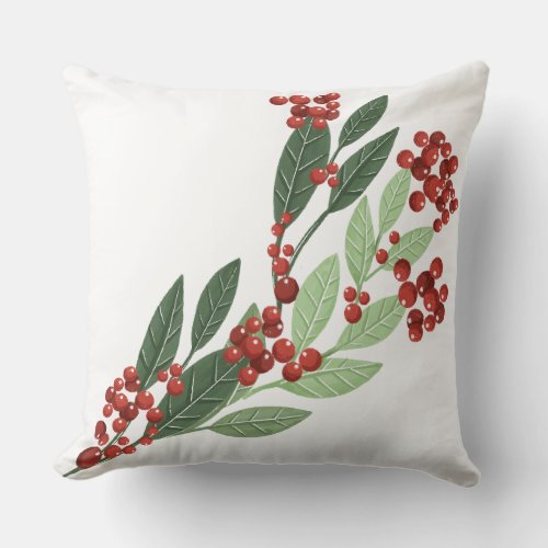 Enchanted Evergreen Elegance Christmas Throw Pillow