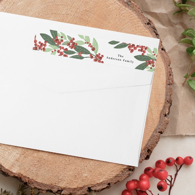 Enchanted Evergreen Elegance Christmas Wrap Around Label (Creator Uploaded)