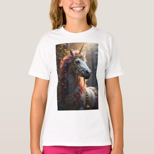 Enchanted Fae Unicorn Into the Realm of Magic T_Shirt