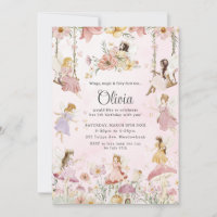 Enchanted Fairies Flowers Meadow Garden Birthday