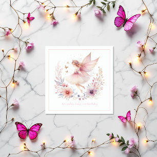 Enchanted Fairy 1st Birthday Party Napkins