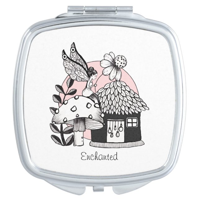 Enchanted Fairy And Fairy House Compact Mirror (Front)