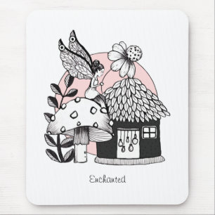 Enchanted Fairy And Fairy House Mouse Pad