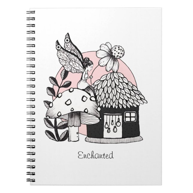 Enchanted Fairy And Fairy House Notebook (Front)