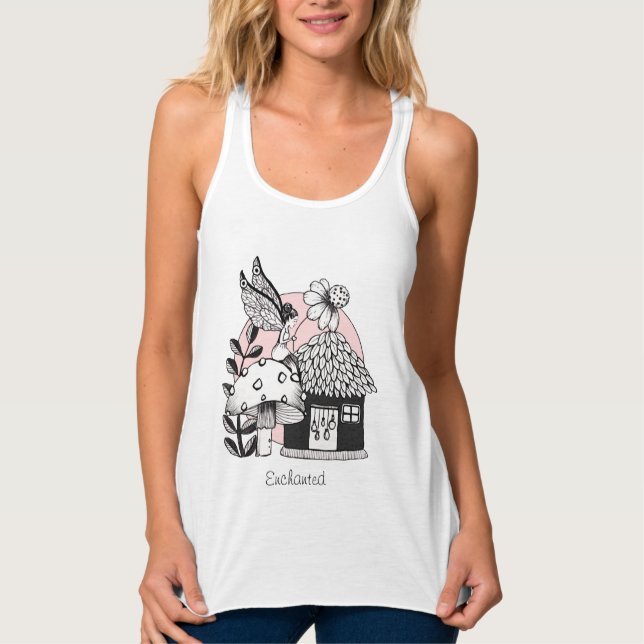 Enchanted Fairy And Fairy House Tank Top (Front)