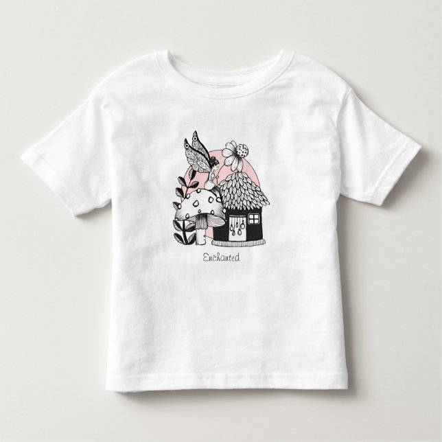 Enchanted Fairy And Fairy House Toddler T-shirt (Front)