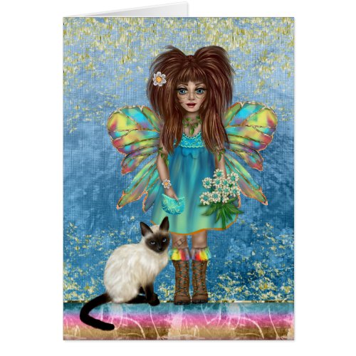 Enchanted Fairy and Flowers All Occasion Card