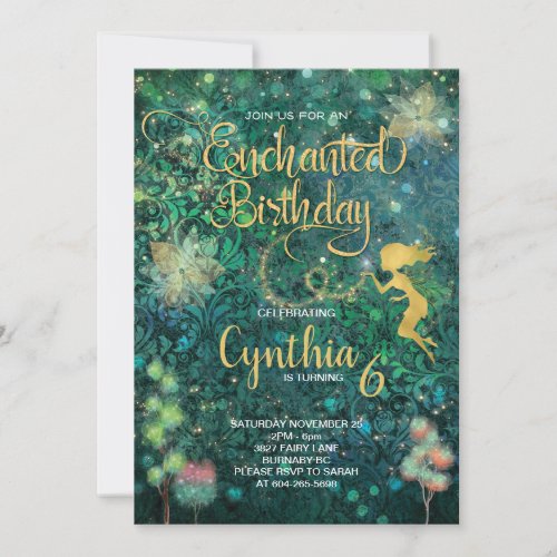 Enchanted Fairy Birthday Invitation