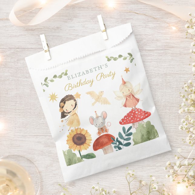 Enchanted Fairy Birthday Mushroom Favor Bag (Creator Uploaded)