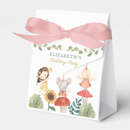 Enchanted Fairy Birthday Mushroom Favor Boxes