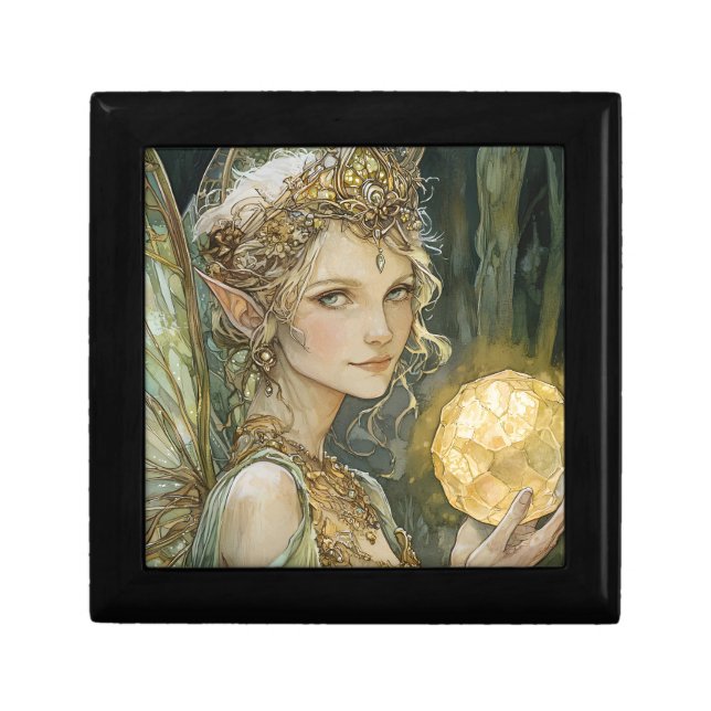 Enchanted Fairy Crystal Ball Fantasy Jewelry Gift Box (Front)