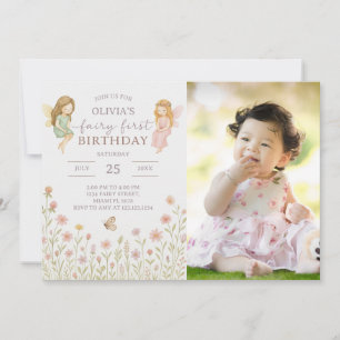 Enchanted Fairy First Birthday Invitation