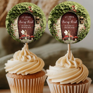 Enchanted Fairy First Birthday Thank You Classic Round Sticker