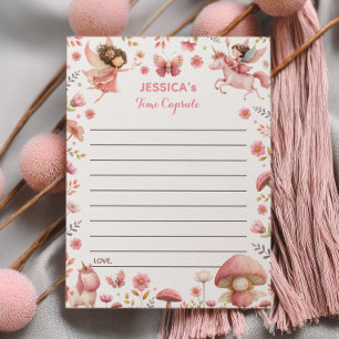 Enchanted Fairy First Birthday Time Capsule Cards