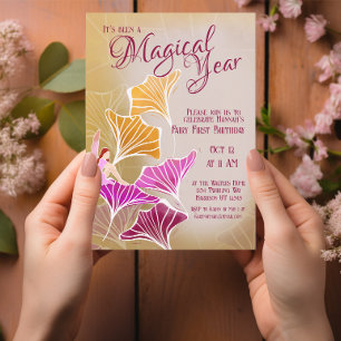 Enchanted Fairy First Magic Birthday Invitation