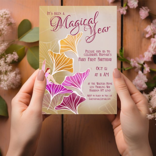 Enchanted Fairy First Magic Birthday Invitation (Creator Uploaded)