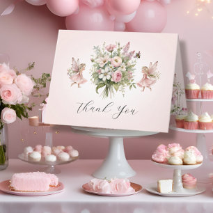Enchanted Fairy Floral Bouquet Baby Girl Thank You