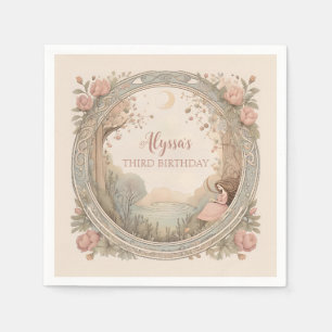 Enchanted Fairy Floral Wreath Art Napkins