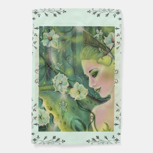 Enchanted fairy garden art By Renee L Lavoie Garden Flag