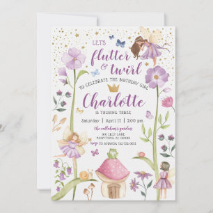 Enchanted Fairy Garden Birthday Invitation