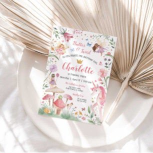 Enchanted Fairy Garden Birthday Invitation